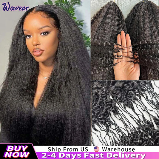 Burmese Curly Body Wave Feather Crochet For Pre-Separated Invisible Knotless Crochet Hair Kinky Straight Human Hair Extensions