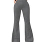 3pcs Butt-Lifting Flare Yoga Pants High Waist, Ultra Stretch, Naked Feel Leggings For Women