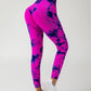 2 Pack New Style Hollow-Out Tie-Dye High-Waisted Tummy-Control Yoga Pants