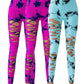 3 Pack New Style Hollow-Out Tie-Dye High-Waisted Tummy-Control Yoga Pants