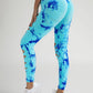 3 Pack New Style Hollow-Out Tie-Dye High-Waisted Tummy-Control Yoga Pants
