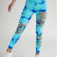 2 Pack New Style Hollow-Out Tie-Dye High-Waisted Tummy-Control Yoga Pants