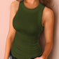 New Solid Color Printed Round Neck Vest For Women