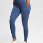Sexy High Elastic Women's Solid Tights High Waist Workout Yoga Leggings, Scrunch Butt Lifting Elastic Pants, Tummy Control Butt Lifting Workout Yoga Athletic Pants