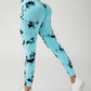 3 Pack New Style Hollow-Out Tie-Dye High-Waisted Tummy-Control Yoga Pants