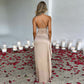 Sexy One-shoulder Backless Slit Dress Summer Elegant Slim-fit Solid Color Satin Dresses For Women
