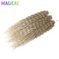 Magicae 3Pcs 300Grams 24Inches Ariel Deep Water Twist Crochet Braids Curly Hair Piano Blond P12/16/613 Brown6# Grey 58# Bundles