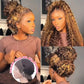 Highlight 360 Full Lace Wig Curly Human Hair Pre Plucked Deep Wave Glueless Invisible Strap Lace Frontal Wig Honey Blonde Color