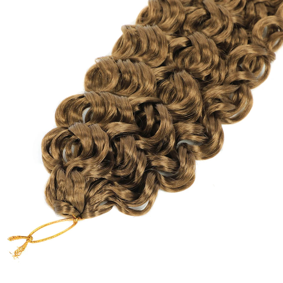Ombre Brown GoGo Curl Braiding Hair Extensions Burgundy Synthetic Water Wave Crochet Braids For Women 18 22 Inch Red Afro Curls