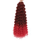 Ombre Brown GoGo Curl Braiding Hair Extensions Burgundy Synthetic Water Wave Crochet Braids For Women 18 22 Inch Red Afro Curls