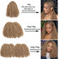 #27 Burmese Kinky Curly Feather Crochet Hair Extensions Honey Blonde Color Knotless Curly Human Hair Pre Separated For Women
