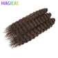 Magicae 3Pcs 300Grams 24Inches Ariel Deep Water Twist Crochet Braids Curly Hair Piano Blond P12/16/613 Brown6# Grey 58# Bundles