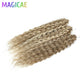 Magicae 3Pcs 300Grams 24Inches Ariel Deep Water Twist Crochet Braids Curly Hair Piano Blond P12/16/613 Brown6# Grey 58# Bundles