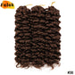 Ombre Brown GoGo Curl Braiding Hair Extensions Burgundy Synthetic Water Wave Crochet Braids For Women 18 22 Inch Red Afro Curls