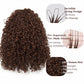 12A Dark Brown Feather Crochet Human Hair Extension For Braid Kinky Curly PreSeparated Knotless Small Spirals Curly Crochet Hair
