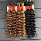 NABI Highlight Honey Blonde Deep Wave Hair Bundles No Weft for Boho Braids  Human Hair Extension Bundles for Boho Braiding