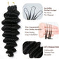Pre-divided Bulk Hair for Braiding Deep Wave Crochet Human Hair Knotless Miracle Knots Hair Extensions Boho Braids Invisible