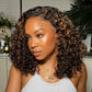 12A Honey Blonde Reusable Small Spirals Curly Crochet Hair For Braid #27 Afro Kinky Curly Feather Crochet Human Hair Extensions