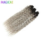 Magicae 3Pcs 300Grams 24Inches Ariel Deep Water Twist Crochet Braids Curly Hair Piano Blond P12/16/613 Brown6# Grey 58# Bundles