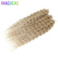 Magicae 3Pcs 300Grams 24Inches Ariel Deep Water Twist Crochet Braids Curly Hair Piano Blond P12/16/613 Brown6# Grey 58# Bundles