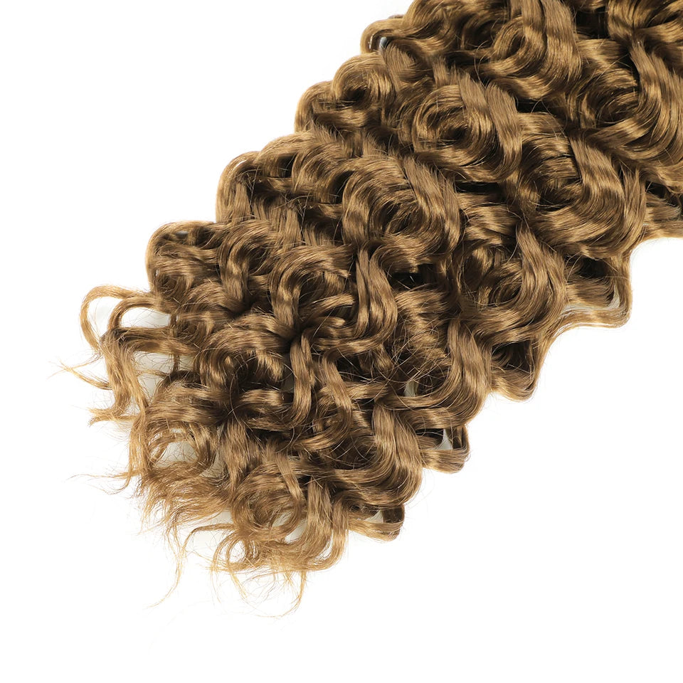 Ombre Brown GoGo Curl Braiding Hair Extensions Burgundy Synthetic Water Wave Crochet Braids For Women 18 22 Inch Red Afro Curls