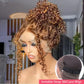 Highlight 360 Full Lace Wig Curly Human Hair Pre Plucked Deep Wave Glueless Invisible Strap Lace Frontal Wig Honey Blonde Color