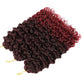 Ombre Brown GoGo Curl Braiding Hair Extensions Burgundy Synthetic Water Wave Crochet Braids For Women 18 22 Inch Red Afro Curls