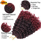 Ombre Brown GoGo Curl Braiding Hair Extensions Burgundy Synthetic Water Wave Crochet Braids For Women 18 22 Inch Red Afro Curls