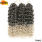 Ombre Brown GoGo Curl Braiding Hair Extensions Burgundy Synthetic Water Wave Crochet Braids For Women 18 22 Inch Red Afro Curls