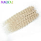 Magicae 3Pcs 300Grams 24Inches Ariel Deep Water Twist Crochet Braids Curly Hair Piano Blond P12/16/613 Brown6# Grey 58# Bundles