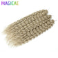 Magicae 3Pcs 300Grams 24Inches Ariel Deep Water Twist Crochet Braids Curly Hair Piano Blond P12/16/613 Brown6# Grey 58# Bundles