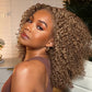 12A Honey Blonde Reusable Small Spirals Curly Crochet Hair For Braid #27 Afro Kinky Curly Feather Crochet Human Hair Extensions