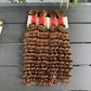 NABI Highlight Honey Blonde Deep Wave Hair Bundles No Weft for Boho Braids  Human Hair Extension Bundles for Boho Braiding