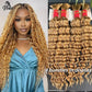NABI Highlight Honey Blonde Deep Wave Hair Bundles No Weft for Boho Braids  Human Hair Extension Bundles for Boho Braiding
