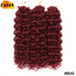 Ombre Brown GoGo Curl Braiding Hair Extensions Burgundy Synthetic Water Wave Crochet Braids For Women 18 22 Inch Red Afro Curls