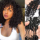 Burmese Curly Body Wave Feather Crochet For Pre-Separated Invisible Knotless Crochet Hair Kinky Straight Human Hair Extensions