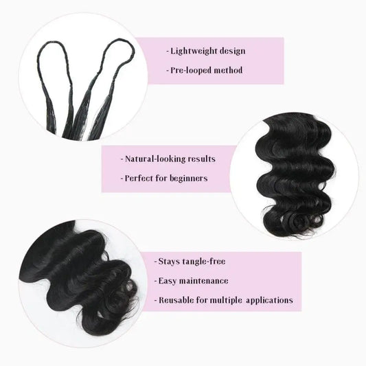 Body Wave Crochet Human Hair 12A Feather Pre-Separated Knotless Crochet Virgin Afro Hair Extensions Human Hair For Women