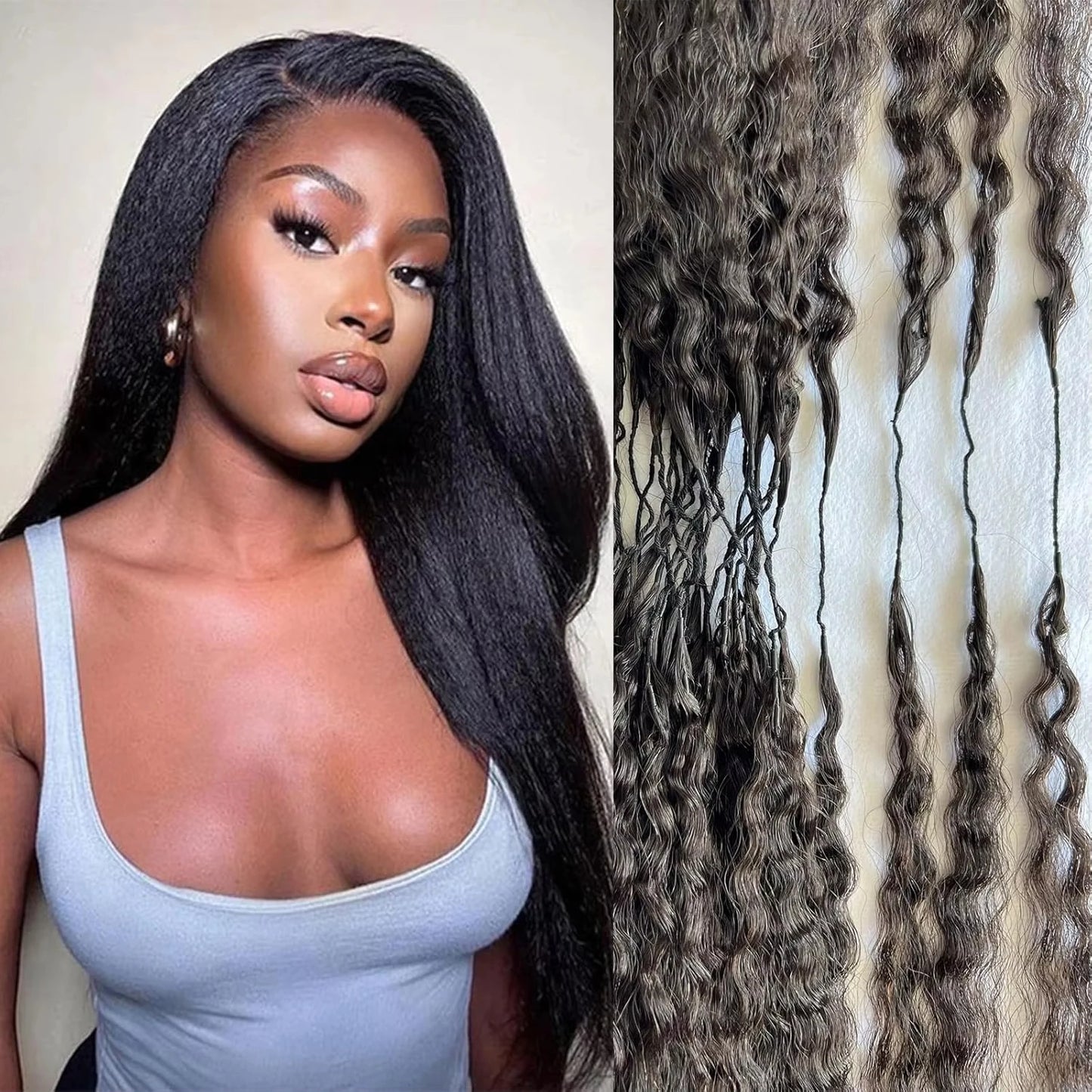 Burmese Curly Body Wave Feather Crochet For Pre-Separated Invisible Knotless Crochet Hair Kinky Straight Human Hair Extensions