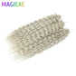 Magicae 3Pcs 300Grams 24Inches Ariel Deep Water Twist Crochet Braids Curly Hair Piano Blond P12/16/613 Brown6# Grey 58# Bundles