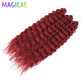 Magicae 3Pcs 300Grams 24Inches Ariel Deep Water Twist Crochet Braids Curly Hair Piano Blond P12/16/613 Brown6# Grey 58# Bundles