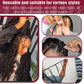 Pre-divided Bulk Hair for Braiding Deep Wave Crochet Human Hair Knotless Miracle Knots Hair Extensions Boho Braids Invisible
