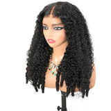 46 Inch Burmese Curly Human Hair Wig 7x6 13x6 HD Lace Frontal 200 Density Pre Plucked Glueless Natural Looking For Black Women