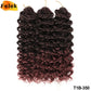 Ombre Brown GoGo Curl Braiding Hair Extensions Burgundy Synthetic Water Wave Crochet Braids For Women 18 22 Inch Red Afro Curls