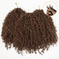 12A Dark Brown Feather Crochet Human Hair Extension For Braid Kinky Curly PreSeparated Knotless Small Spirals Curly Crochet Hair