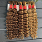 NABI Highlight Honey Blonde Deep Wave Hair Bundles No Weft for Boho Braids  Human Hair Extension Bundles for Boho Braiding