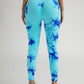 3 Pack New Style Hollow-Out Tie-Dye High-Waisted Tummy-Control Yoga Pants