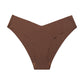 Seamless Ice Silk Underwear For Women With V-shaped Waistband. One-piece Pure Cotton Crotch Breathable Women's Briefs.