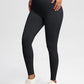 Sexy High Elastic Women's Solid Tights High Waist Workout Yoga Leggings, Scrunch Butt Lifting Elastic Pants, Tummy Control Butt Lifting Workout Yoga Athletic Pants