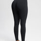 Sexy High Elastic Women's Solid Tights High Waist Workout Yoga Leggings, Scrunch Butt Lifting Elastic Pants, Tummy Control Butt Lifting Workout Yoga Athletic Pants